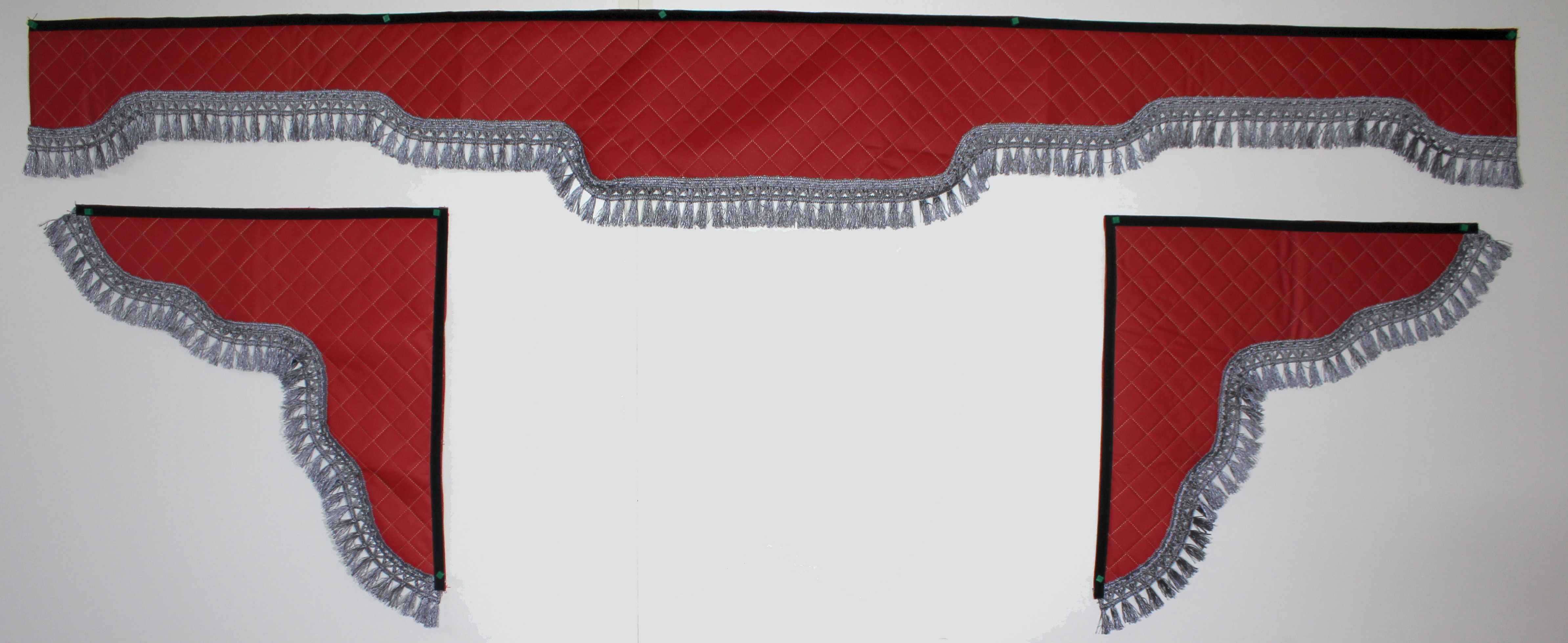 Ламбрекен на лобовое стекло Эко-кожа Без Логотипа 1.8M (Красный)