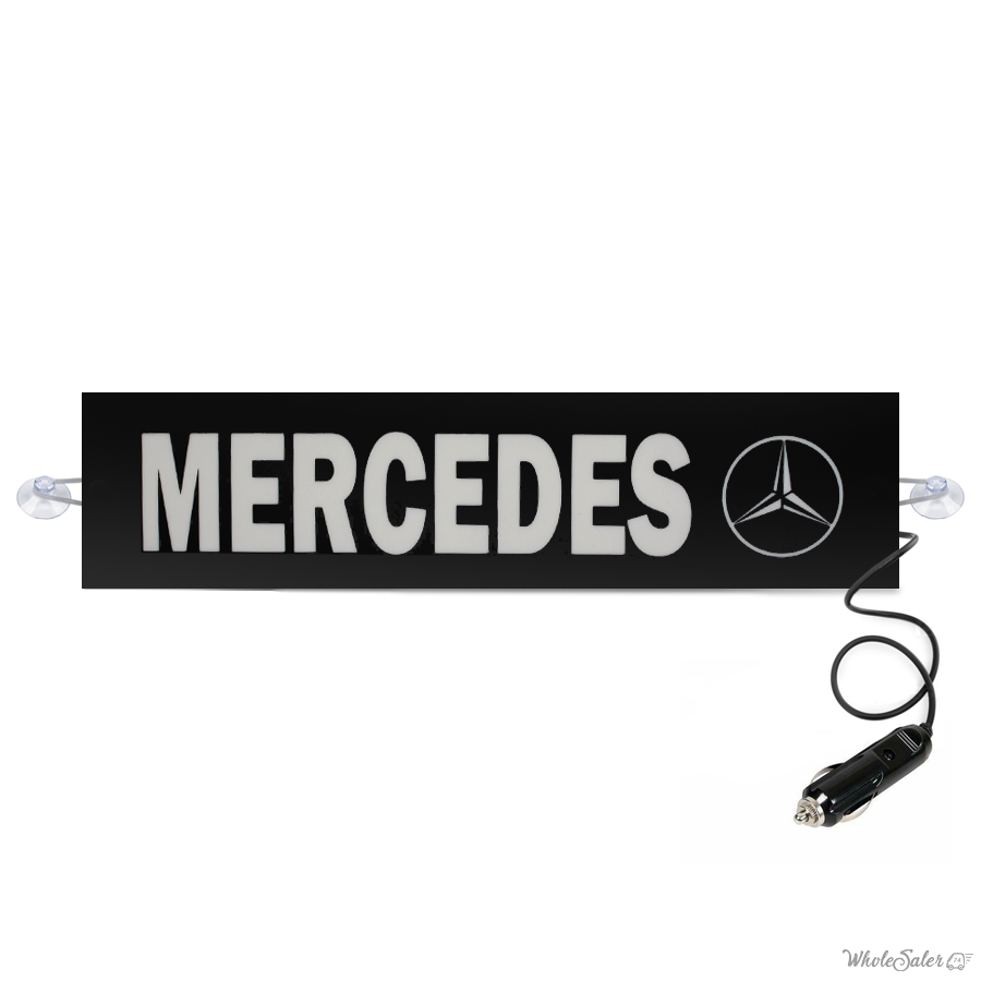 Табличка светящаяся на лобовое стекло MERCEDES 24в