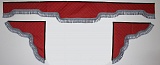 Ламбрекен на лобовое стекло Эко-кожа Без Логотипа (красный)