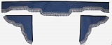 Ламбрекен на лобовое стекло Эко-кожа Без Логотипа (синий)
